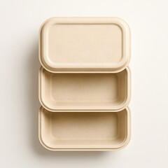 Close-Up Texture of Biodegradable Food Container - Plant-Based Material