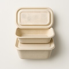 Cross-Section Layers of Bamboo Fiber Container - Eco Packaging Design