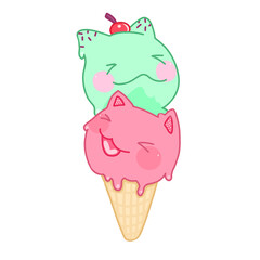Kitty ice cream