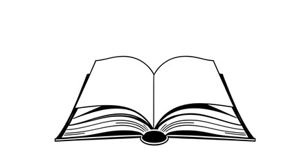 open book icon, book pages vector, reading book illustration, open textbook icon, education book graphic, book outline vector, open pages clipart, study book icon, knowledge symbol vector, open book s