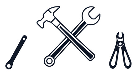Tool, Tool icon, Construction tool, Hand tool, Power tool, Vector tools, Repair tool, Hammer, Screwdriver, Wrench, Pliers, Toolbox, Saw, Drill, Nail and hammer, Adjustable wrench, Socket wrench, Tape 