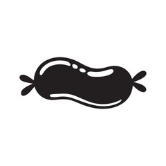 Jelly Bean Silhouette Vector icon illustration sign symbol