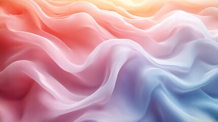 Fototapeta premium Flowing pastel fabric with gradient light effect