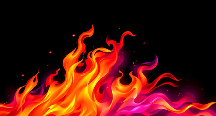 Fototapeta premium cartoon fire pattern, flame border, cartoon fire explosion, fire fantasy art, decorative fire design, abstract cartoon fire, flame frame, fire cartoon texture, glowing cartoon fire