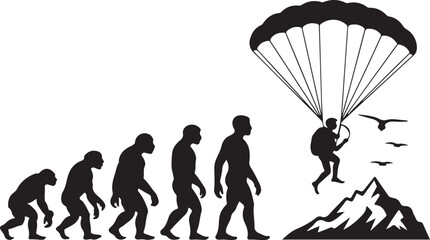 Skydiver in Freefall Silhouette

Parachuting Adventure Vector Art

Extreme Skydiving Action Illustration

High Altitude Parachute Jump Silhouette

Adrenaline Rush Skydiver Design