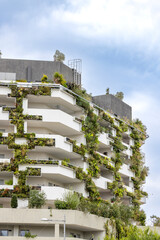 Innovative green building showcasing vertical garden in Montpellier, France