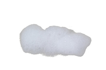 Soap foam, colorful bubbles isolated on white