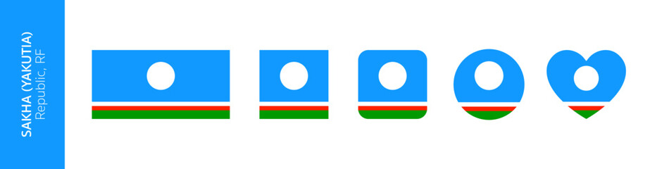 Flag of Republic of Sakha or Yakutia, Russian Federation