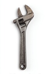 Obraz premium Adjustable wrench with worn metallic finish