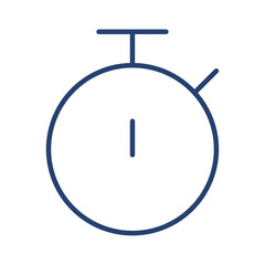 Alarm icon flat illustration outline logo