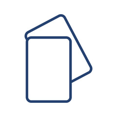 Cards icon flat illustration outline logo