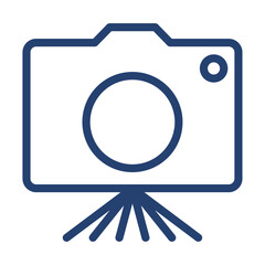 Camera icon flat illustration outline logo
