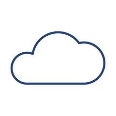 Cloud icon flat illustration outline logo