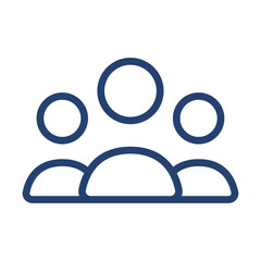 Group icon flat illustration outline logo