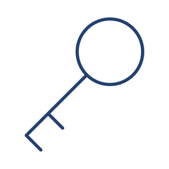 Key icon flat illustration outline logo