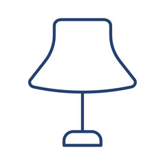 Lamp icon flat illustration outline logo