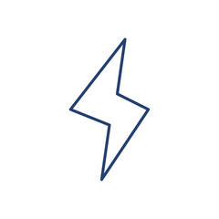 Lightening icon flat illustration outline logo