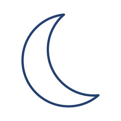 Moon icon flat illustration outline logo