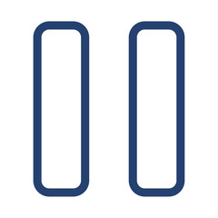Pause icon flat illustration outline logo