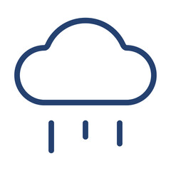 Rain icon flat illustration outline logo