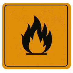 fire sign vector illustration