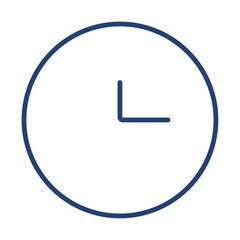 Time icon flat illustration outline logo
