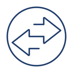 Transfer icon flat illustration outline logo