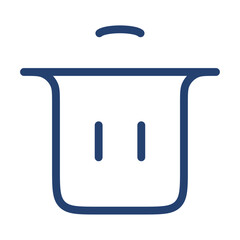 Trash icon flat illustration outline logo