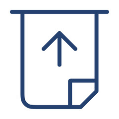 Upload list icon flat illustration outline logo