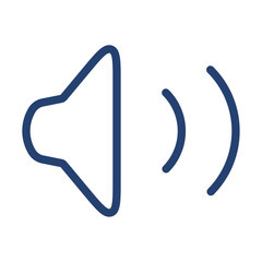 Volume high icon flat illustration outline logo