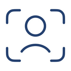 User scan icon flat illustration outline logo