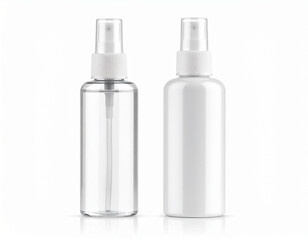 Portable alcohol spray mock up isolated on white background