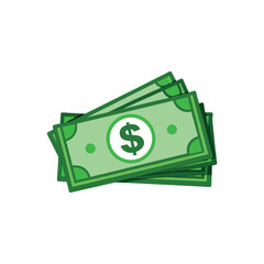 Dollar banknotes isolate 