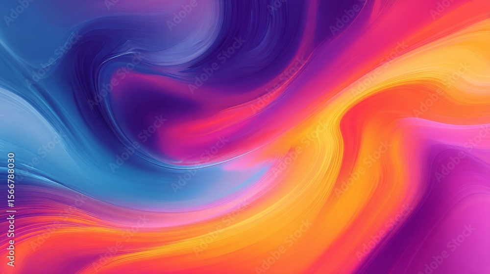 Poster a vibrant abstract background featuring swirling colors and fluid shapes, creating a dynamic and ene