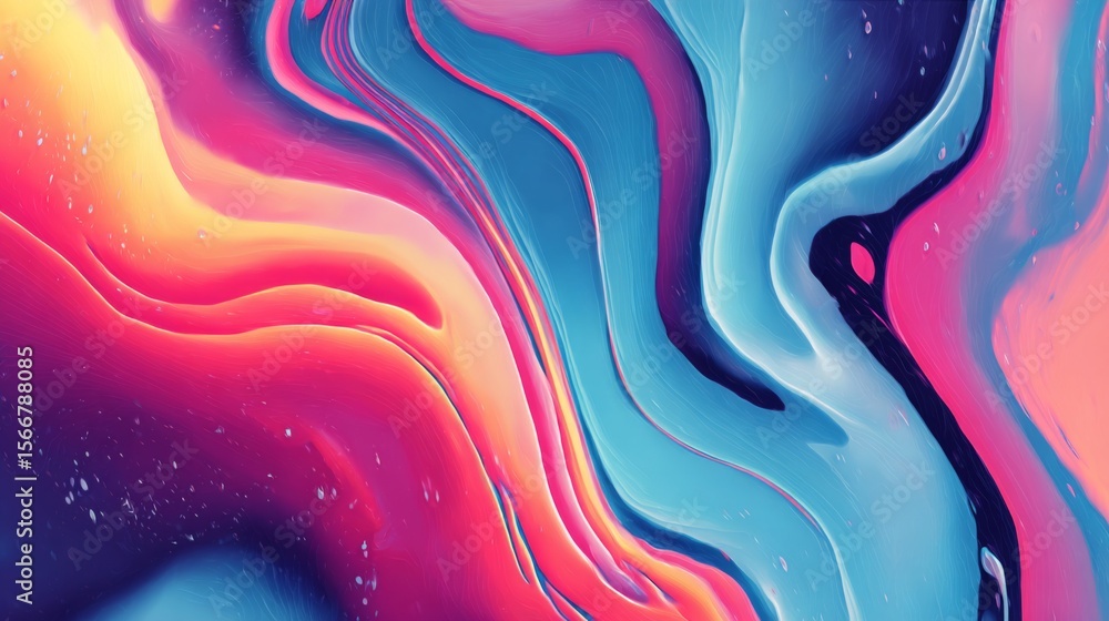 Poster a vibrant abstract background featuring swirling colors and fluid shapes, creating a dynamic and ene