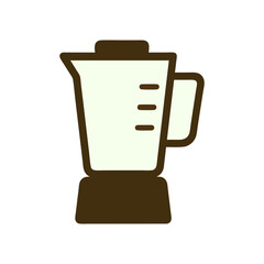 Modern Kitchen Blender Appliance Flat Design Vector Illustration - Food Preparation Graphic