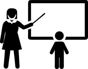 A vector silhouette illustration of business people with a tablet, symbolizing success and a concept of teamwork in the office