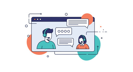 Expert customer support agents providing efficient communication through online chat interfaces for optimal business growth