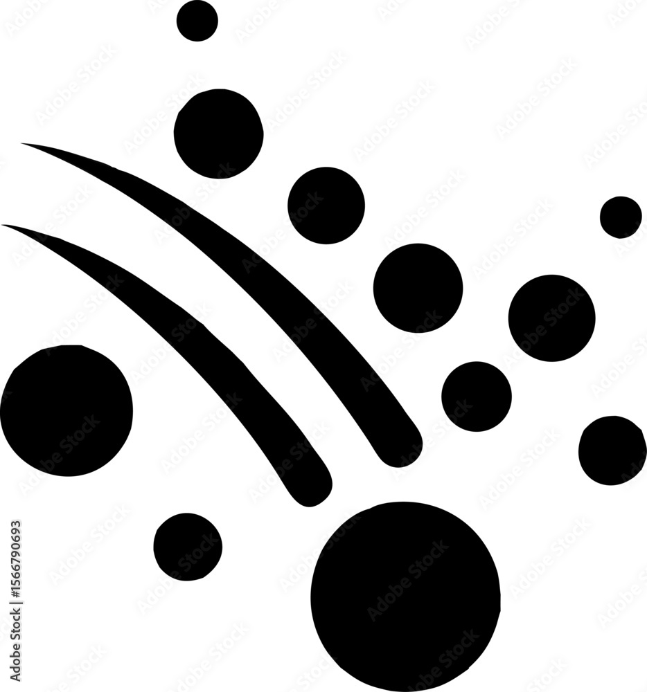 Poster black and white abstract background of metallic circles and round vector design symbols