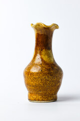 small flower pot souvenir, flower pot decoration isolated on white background