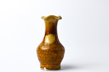 small flower pot souvenir, flower pot decoration isolated on white background