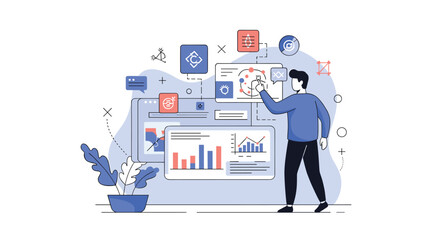 Interactive data visualization dashboard empowering business intelligence and strategic decision making for enhanced growth and efficiency