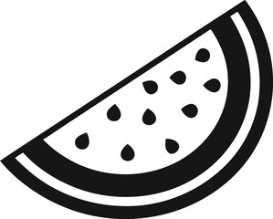 Watermelon Slice Icon Vector Illustration