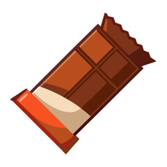 chocolate bar isolated on white