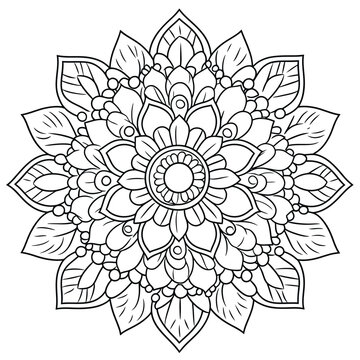 Simple line art illustration featuring a single easily colorable design element