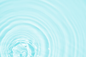 Abstract transparent water shadow surface texture natural ripple on blue background
