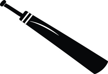 Cricket Bat Silhouette Vector Art, Cricket Bat Silhouette