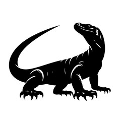 Obraz premium Komodo Dragon silhouette