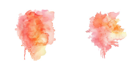 peach watercolor splash watercolor vector illustration