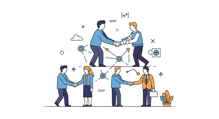 Illustrating the importance of collaboration and partnership in building strong business relationships for mutual growth and success